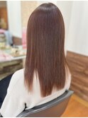 オレンジアッシュ髪質改善トリートメント艶感ストレート透明感