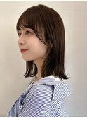 大人可愛い20代30代40代小顔くびれロブ×ラテブラウン
