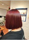 ダブルカラーで作る赤髪