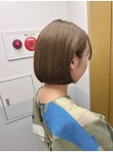育てる透明感ベージュふんわり韓国風丸みボブ【中居】