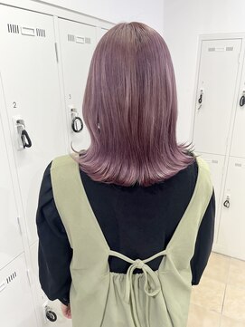 アッシュ 下北沢店(Ash) ブリーチ2回のくすみピンクカラー