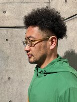 メロン 恵比寿(MERON)&nbsp;[佐野]2ブロック×アフロ風パーマ[20代30代40代50代][恵比寿]