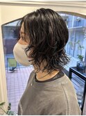 【白石】韓国風毛先くしゃっとニュアンスパーマ/ウルフボブ