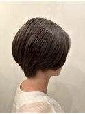 ショートボブ/ハンサムショート/マットグレージュ/ヘッドスパ