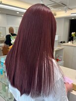 ガーデンヨコハマ(GARDEN YOKOHAMA) チェリーレッド　ワインレッド　美髪　イメチェン　ワイドバング