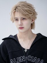 ブリーチ 原宿店(BLEACHi) 【メンズライク】中性ウルフ×フェザーパーマ×ブリーチカラー