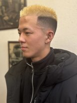 ブロートーキョー(BroTokyo)&nbsp;坊主フェード/ブリーチカラー/ミドルフェード/床屋/銀座/理容室