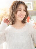 くせ毛風ラフカール透け感ミディアムウルフh3大宮20代30代40代