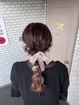 ソノ(sono) 編みおろし リボンアレンジ 参列ヘア イベントヘア ライブヘア
