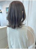 福山市美容室Caary夏カラー透明感ブルーグレージュミディアム