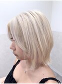 ボブウルフ×ホワイトブロンド