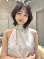 レーヴバイロンド 仙台(Reve by Lond)&nbsp;韓国風顔まわりレイヤーボブアプリコットオレンジ髪質改善仙台