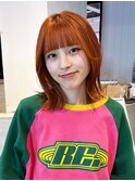 くびれミディ前髪カットおくれ毛顔周りレイヤー_F20527
