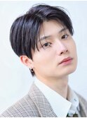 シースルーセンターパートフェザーパーマ髪質改善縮毛矯正渋谷