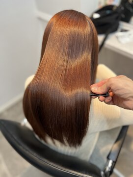 ウィステリア アネックス 銀座(WISTERIA ANNEX) アプリコットオレンジ/ULTOWA/髪質改善カラー/縮毛矯正/東銀座