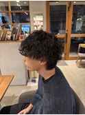 波巻きパーマ波巻きツイストスパイラルパーマメンズカット勝川駅