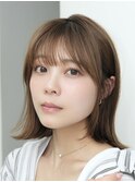 表参道酸性ストレート外ハネボブ髪質改善アッシュグレー30代