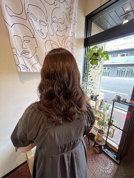 ヘアー ルシア(hair lucia) レイヤー×コテ巻き風パーマ