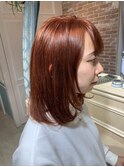 モテ愛され*ブリーチカラーでつくるチェリーオレンジ*
