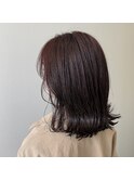 【afrodite】●切りっぱなし外ハネBOB×ピンクカラー●