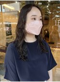 外国人風ロングパーマ