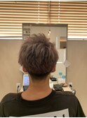 アップバングショート×外国人風シルバーアッシュ
