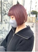 NUDE 10代20代30代40代 カシスピンク ピンクブロンド ミニボブ
