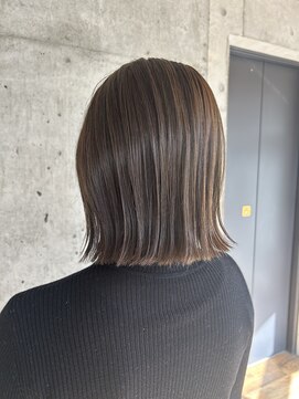 エース (ACE) ACE 横浜　シアーグレージュ×切りっぱなしボブ