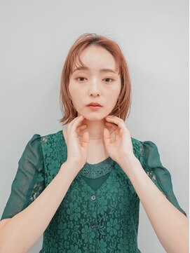 ジーテ(gite) レイヤーボブ/アプリコットオレンジ/横浜/横浜綱島/髪質改善