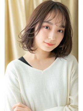 カバーヘア ブリス 志木南口駅前店(COVER HAIR bliss) アッシュブラック大人ガーリーボブパーマZ志木20代30代40代