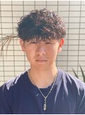 ハイライト/マッシュパーマ/束感/波巻き/メンズ
