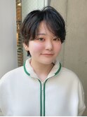 ニュアンスパーマ/ショートボブ/ハンサムショート/顔周りカット