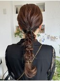 編み下ろしヘアー