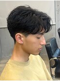 センターパートニュアンスパーマ韓国カルマパーマコンマヘア