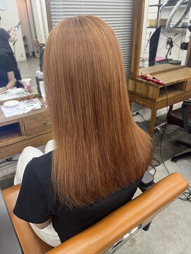 アジールヘア 北千住駅西口店(agir hair) オレンジブラウンブリーチカラー北千住