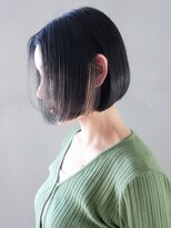 透明感カラー秋色小顔黒髪ワンレン_ba506743