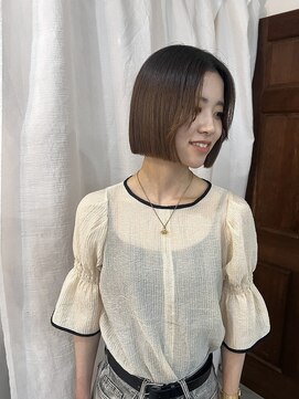 スイート ヘアデザイン(Suite HAIR DESIGN) 髪質改善ストレート×ぷつっとボブ【Ryoka 髪質改善】