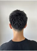 ベリーショートmen'sショートフェードフェザーアップ
