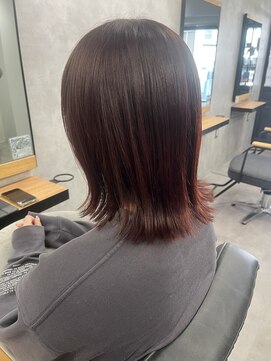 クラン 岡本(Chlan) カシスレッド　外ハネミディ