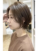 ザ キャンバス ミヤザキツネヒサ(THE CANVAS 宮崎恒久) 大人可愛い 20代30代40代 ショートボブ 丸みショート basi