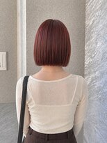 ルクス スマートサロン(Luxs SmartSalon) ボルドーカラーの顎下2センチボブ