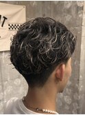  波巻きツイストスパイラルリバースセンターパートニュアンスパY