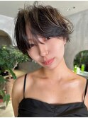 夏カラー◎ショート寒色×レイヤーボブで涼しげ透明感