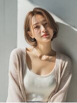ロッソ 大橋店(Rosso) 透け前髪の軽やか丸みブラウンボブ【大橋】