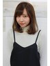 小顔似合わせカット＋フロント縮毛矯正＋リタッチカラー　￥12800