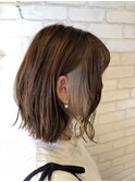 切りっぱなしボブＩＮインナーカラー