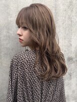 エリマ 調布(elima)&nbsp;ミルクティーベージュダブルカラーインナーカラー韓国20代前髪