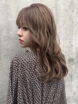 エリマ 調布(elima) ミルクティーベージュダブルカラーインナーカラー韓国20代前髪