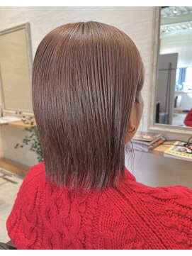 ノック(nocc.) パッツンピンクベージュ