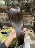 髪質改善×酸性縮毛矯正×グレージュカラー